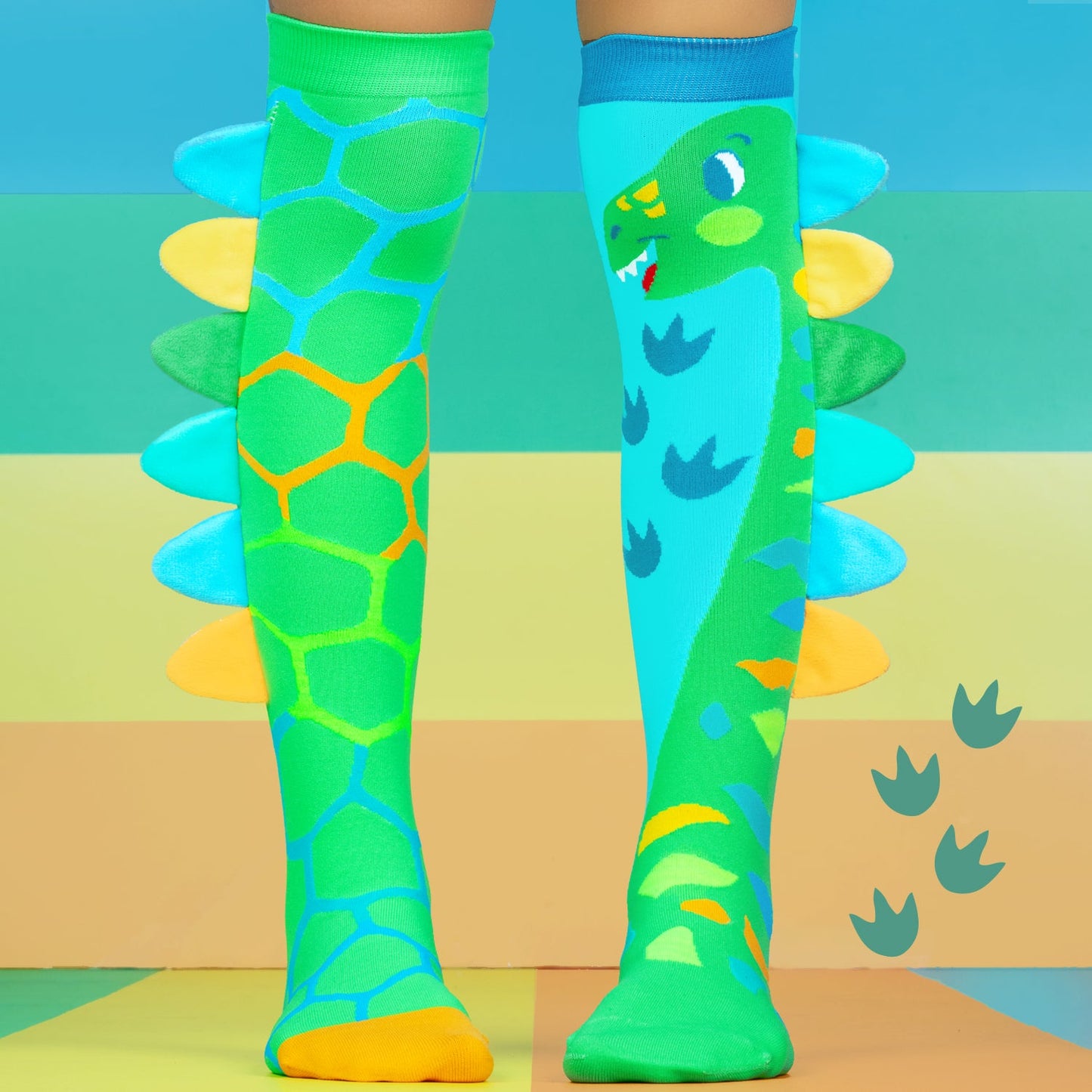 GREEN ROAR DINOSAUR SOCKS