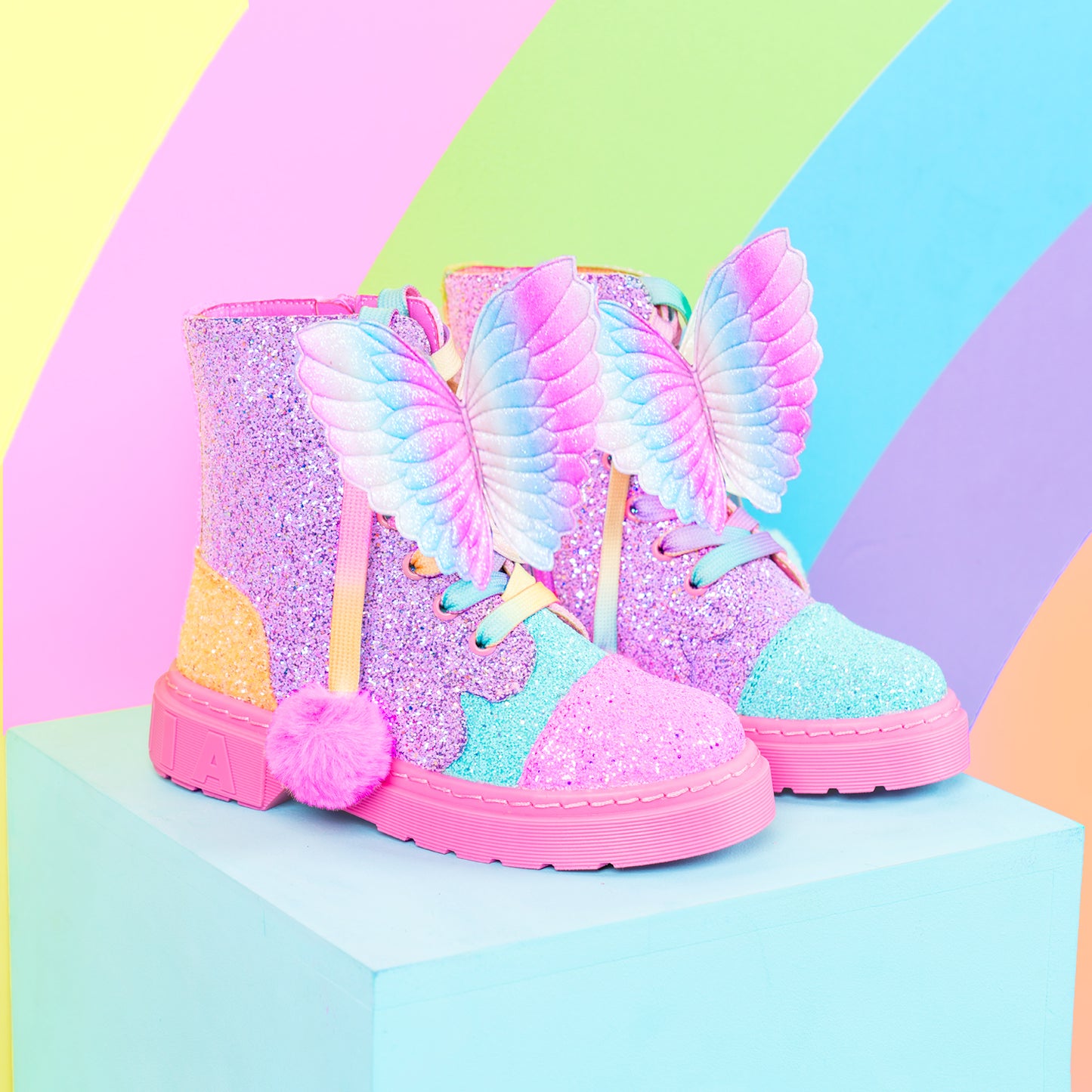 RAINBOW GLITTER SHOES