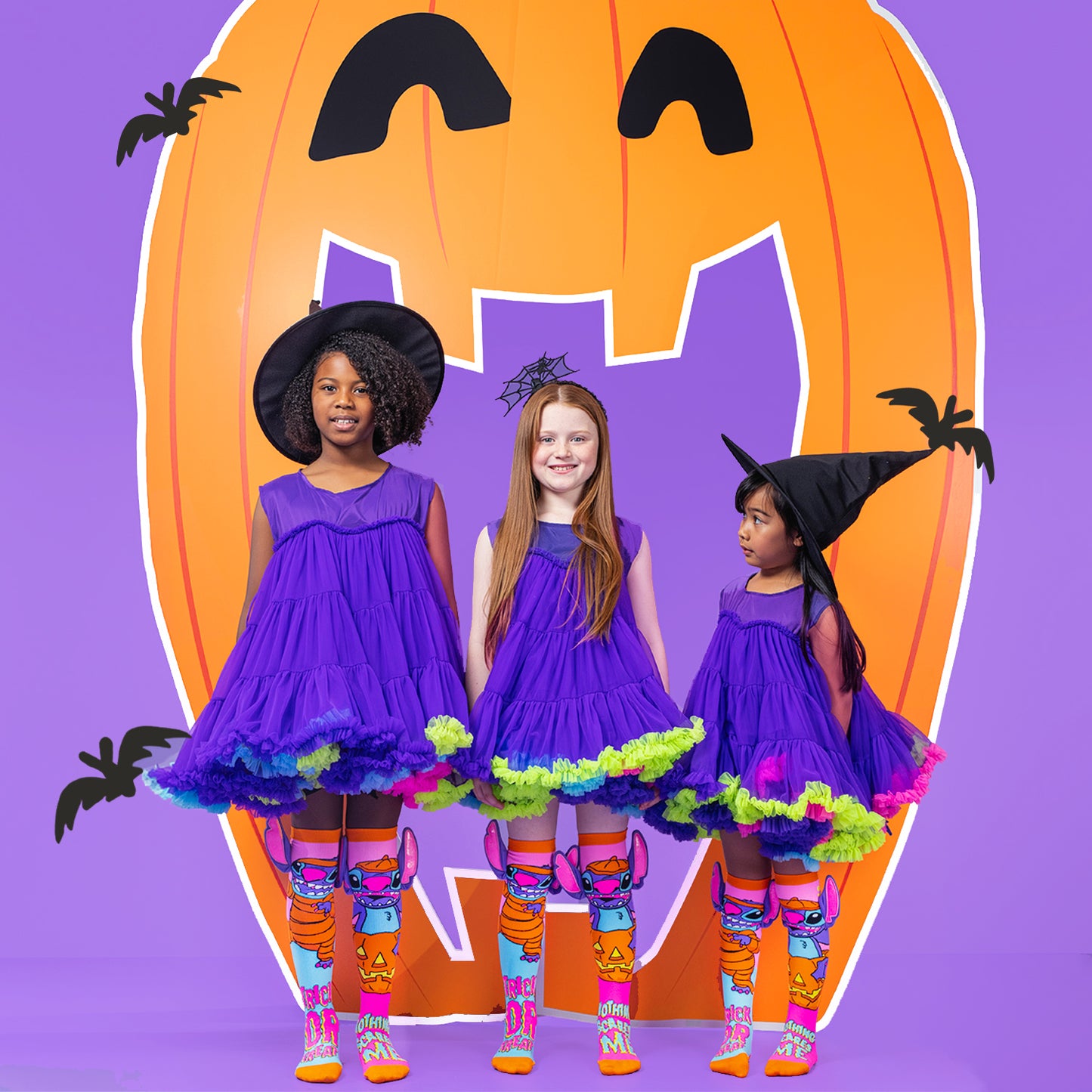 STITCH NEON HALLOWEEN SOCKS