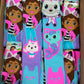 children’s knee-high socks Gabby’s Dollhouse cute cat and Gabby design