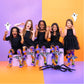 Spooky Halloween novelty socks with plush spider details and playful bat wing accents.
